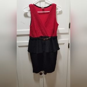 Red and black dress